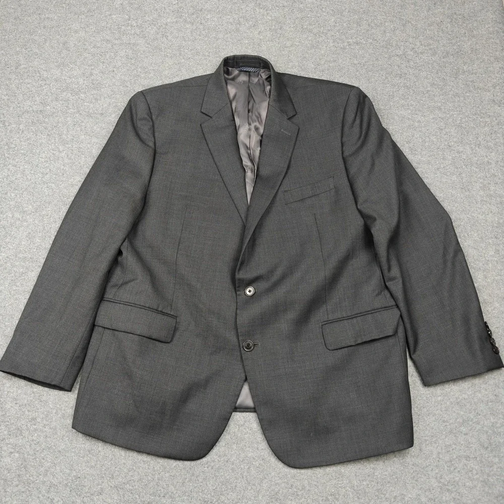 Lauren Ralph Lauren Suit Jacket Mens 48 Gray Two Button Classic Fit Indonesia